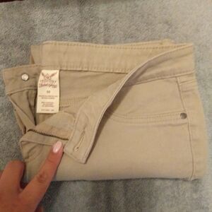 Beige Denim Jeans